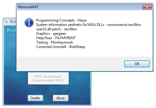 Information about RemoveWAT