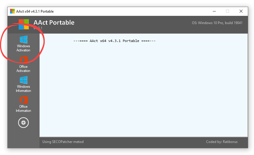 Starting Windows 10 Activation in AAct