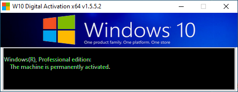 Successful Activation in W10 Digital Activation Program