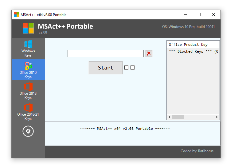 Tools for activating Microsoft Office in MSAct++