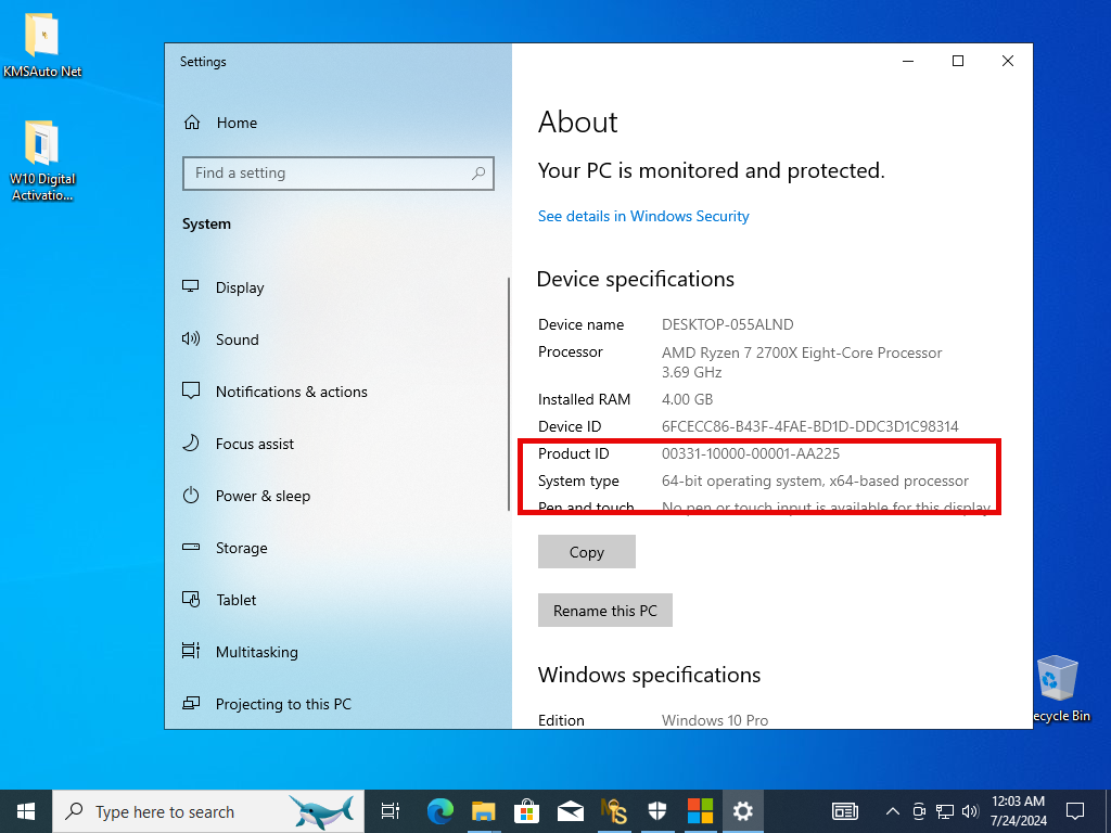 Windows 10 architecture information