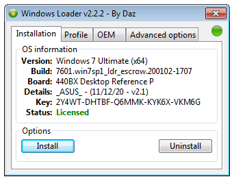 Windows 7 Loader By Daz